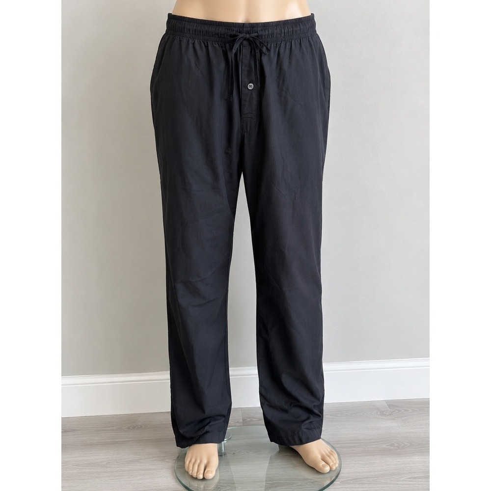 Amazon Essentials Mens Pajamaβ Pants Black Cotton Drawstring Lounge L